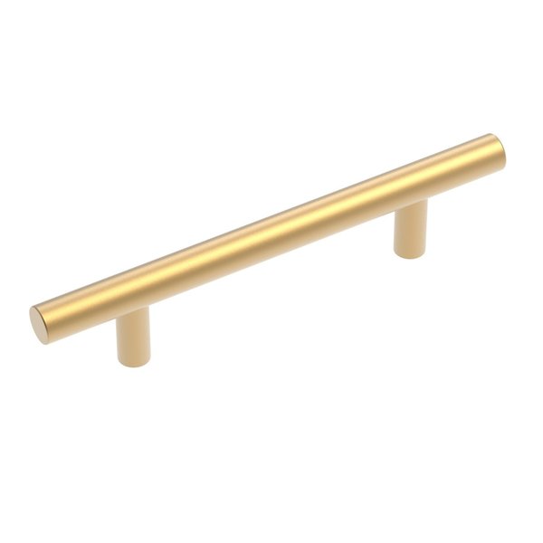 Heritage Designs Contemporary Bar Pull 334 Inch 96mm Center to Center Brushed Brass Finish, 10PK R078428BBX10B